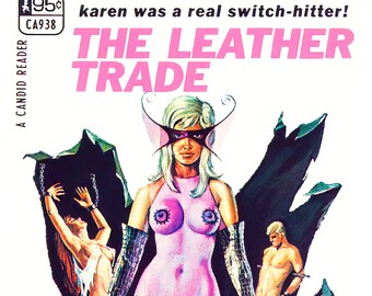 Póster de pulpa erótica vintage - El comercio del cuero