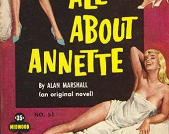 Vintage Erotisches Pulp Poster - All About Annette