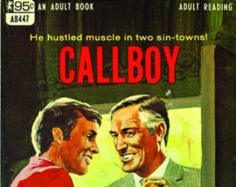 Vintage Erotik Pulp Poster - Call Boy