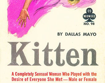 Vintage Erotisches Pulp Poster - Kätzchen