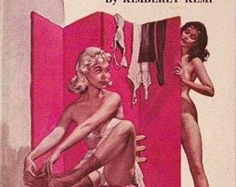 Vintage Erotik Pulp Poster Love Like a Shadow Lesbian Retro Pinup Sappho Sapphic Gay Pride LGBTQIA Queer Art Print Sexy Nude