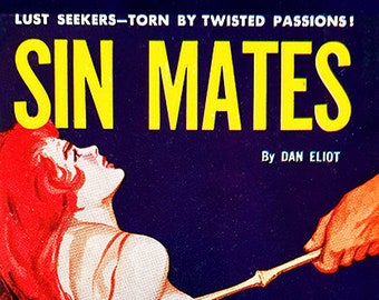 Vintage Erotic Pulp Poster - Sin Mates