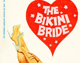 Vintage Erotik Pulp Poster - Die Bikini Braut