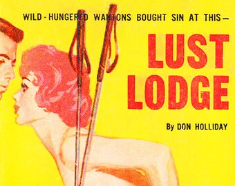Affiche vintage Erotic Pulp - Lust Lodge