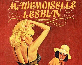 Vintage Erotik Pulp Poster - Mademoiselle Lesbisch