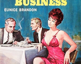 Strictly Business vintage Erotic Pulp Poster Retro Pinup Art Print Sexy Nude 50s 60s Business Men