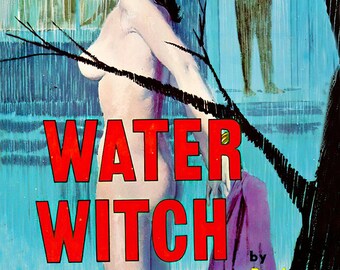 Affiche de pulpe érotique vintage - Sorcière d’eau