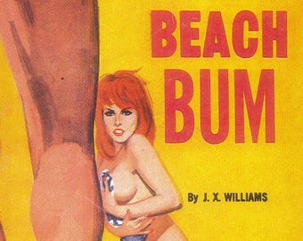 Vintage Erotic Pulp Poster - Beach Bum