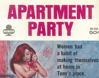 Vintage Erotic Pulp Poster - Apartment Party