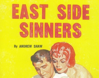 Vintage Erotic Pulp Poster - East Side Sinners