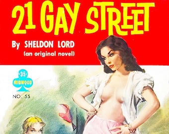 Póster vintage de pulpa erótica - 21 Gay Street