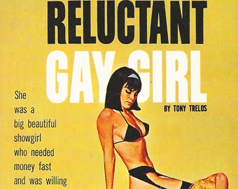 Vintage Erotic Pulp Poster - Reluctant Gay Girl
