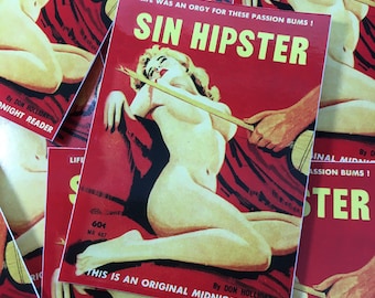 Sin Hipster Vintage Vinyl Indoor Sticker Retro Pinup Sexy Nude 50s 60s Decal