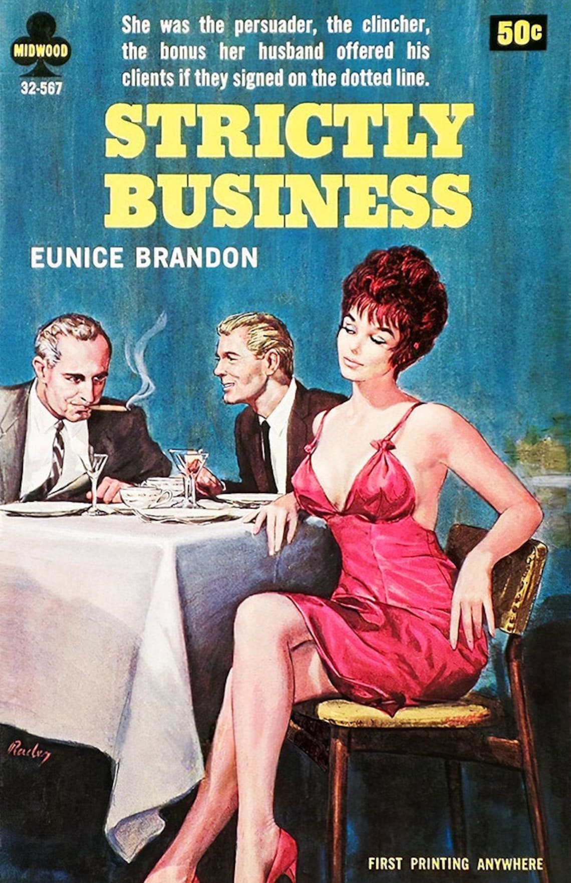 Vintage Erotic Pulp Poster Strictly Business Etsy