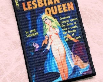 Lesbian Queen Vintage Queer Pulp Art Iron-On Patch Retro Poster Sappho Sapphic Pride Queer LGBTQIA