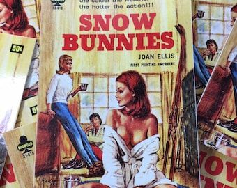 Autocollant vinyle vintage - Lapins des neiges