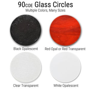 Precut Circle Clear Iridescent COE90