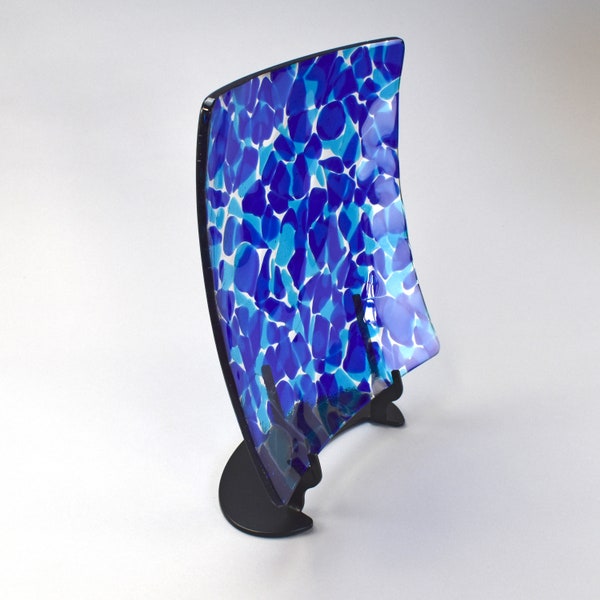 Steel Glass Stands With Rubber Cushions (4" x 8.5" Oval) Gallery Displays For Fused Glass, Stained Glass, Art Glass, Metal