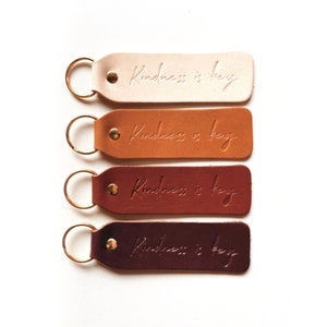 KINDNESS IS KEY Scripted Keychain - Etsy