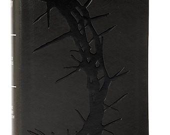 PERSONALIZED *** KJV Large Print Personal Size Reference Bible - Charcoal Leathertouch - INDEXED *** Custom Name Imprint