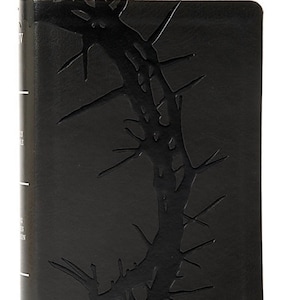 PERSONALIZED *** KJV Large Print Personal Size Reference Bible - Charcoal Leathertouch - INDEXED *** Custom Name Imprint