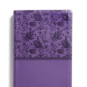 PERSONALIZED *** KJV Large Print Personal Size - Reference Bible - Purple Leathertouch - INDEXED *** Custom Name Imprint