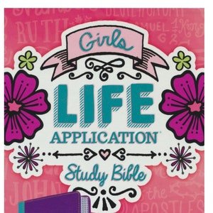 PERSONALIZED *** NLT Girls Life Application Study Bible. *** Custom Name Print