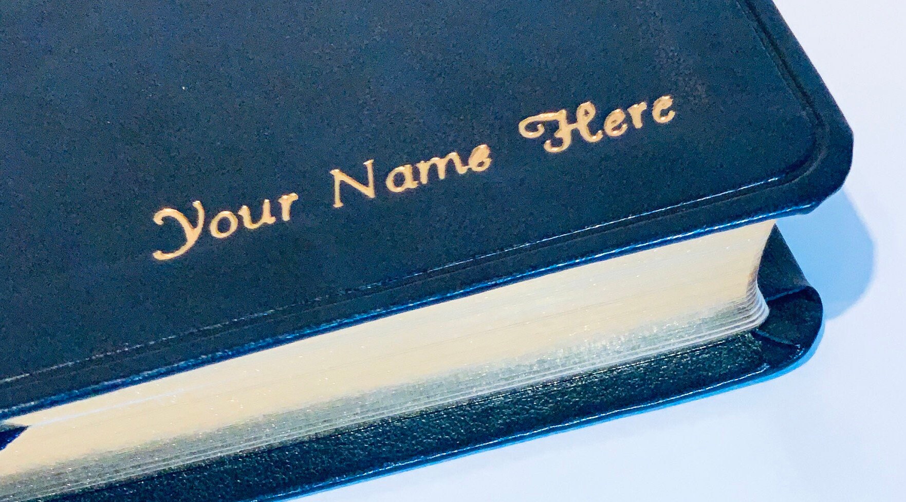 PERSONALIZED NIV Read Easy Bible Black Geniune Leather Etsy