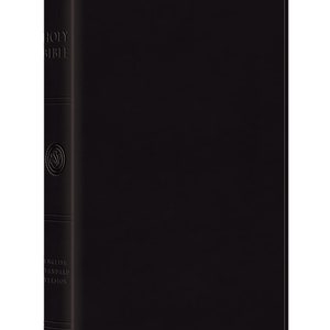 PERSONALIZED *** ESV Large Print Value Thinline Bible - TruTone - Black Soft Imitation Leather *** Custom Name Imprint