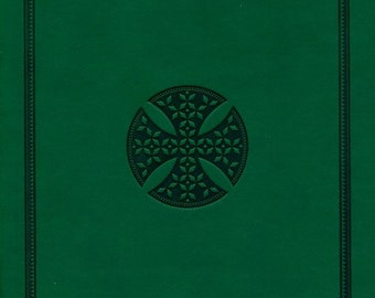 PERSONALIZZATO *** Bibbia ESV per studenti - Trutone - Verde con disegno a croce in mosaico *** Stampa personalizzata del nome