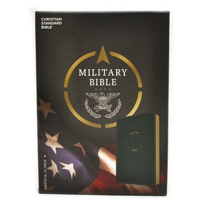 PERSONALIZOWANE *** Army, CSB Military Bible. Zielony LeatherTouch *** Niestandardowy nadruk imienia
