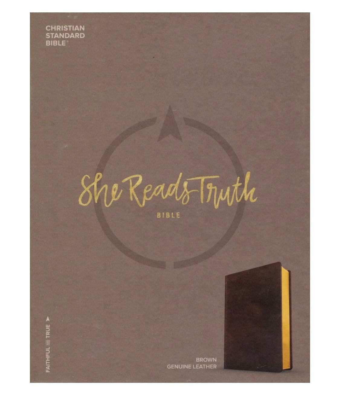 PERSONALIZED *** CSB, She Reads Truth Bible, Brown Genuine Leather