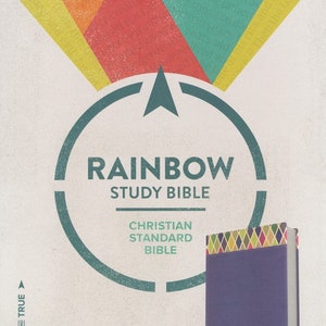 PERSONALIZED ** CSB Rainbow Study Bible - Purple LeatherTouch ** Custom Name Imprint