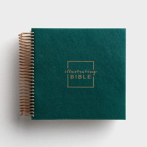 PERSONALIZADO *** Bíblia ilustrada CSB - Couro sintético - Verde *** Nome impresso personalizado