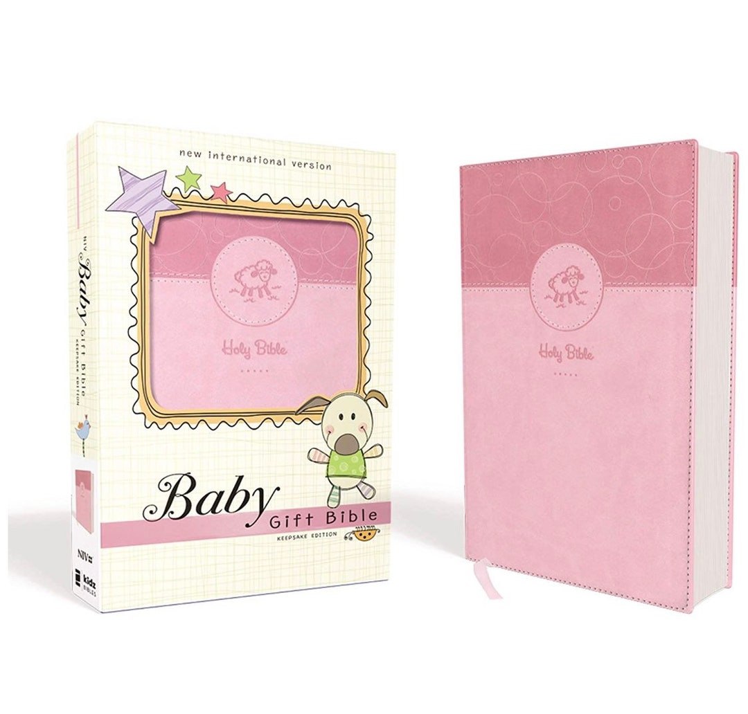 Personalized NIV Baby Girl Pink Bible Christening Gift Etsy