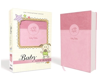 Bibbia NIV rosa personalizzata per bambina: regalo di battesimo
