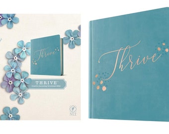 Personalized Teal Thrive NLT Journaling Bible - Soft Leather-look Hardcover