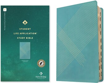Bibbia di studio personalizzata per studenti in blu turchese - LeatherLike