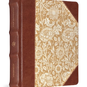 Biblia ESV PERSONALIZADA para diario - Tela sobre tabla - Floral antiguo *** Impresión de nombre personalizada