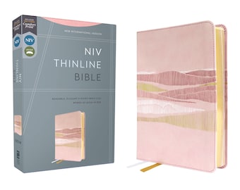 PERSONALIZED *** NIV Thinline Bible - Comfort Print - Soft Leather-look - Pink  *** Custom Name Imprint