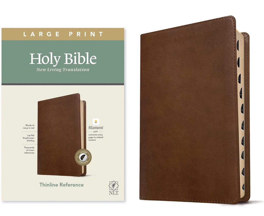 PERSONALIZED ** NLT Largeprint Thinline Reference Bible Soft Leather