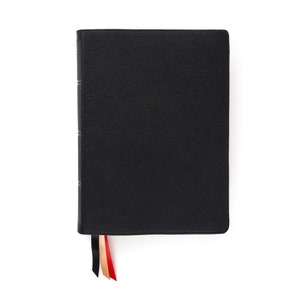 PERSONALIZED ** CSB Study Bible - Holman Handcrafted Collection Premium Goatskin Leather - Black ** Custom Name Imprint