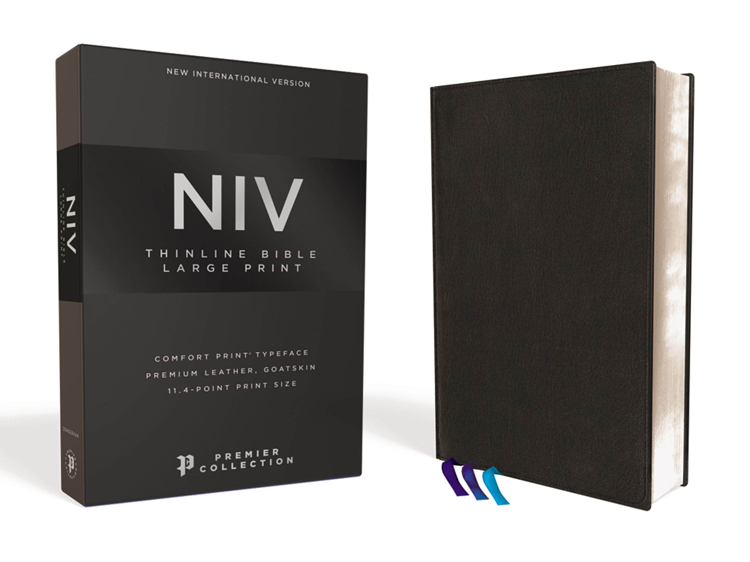 Personalized NIV Bible: Goatskin Leather, Large Print, Thinline