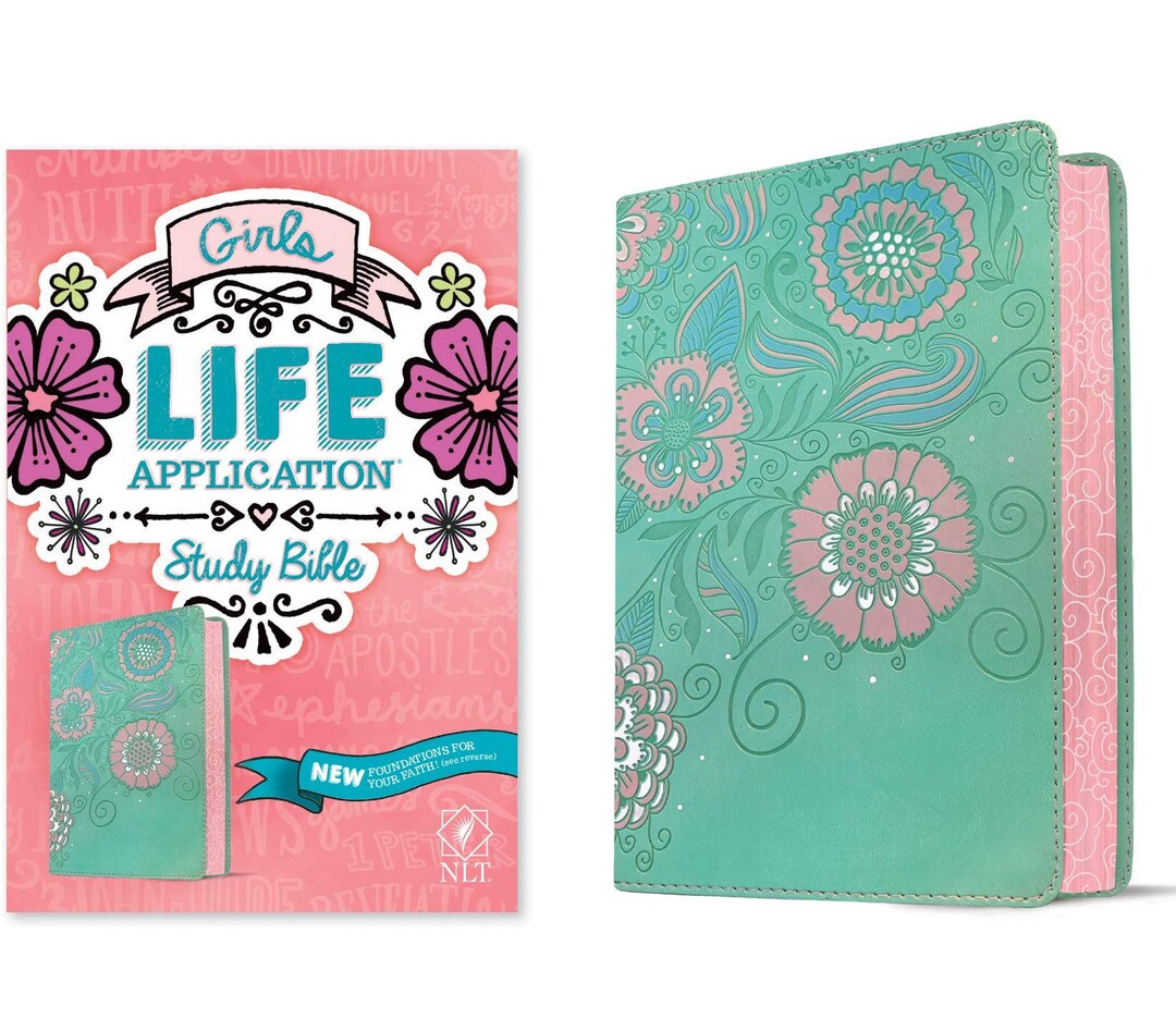 PERSONALIZED *** NLT Girls Life Application Study Bible - Soft Leather ...