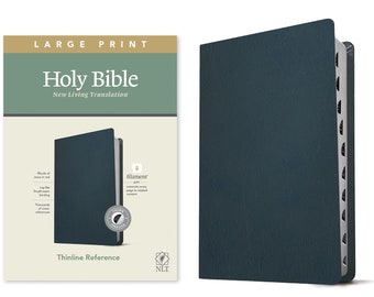 Personalized NLT Large-Print Blue Leather Bible: Filament Enabled, Indexed