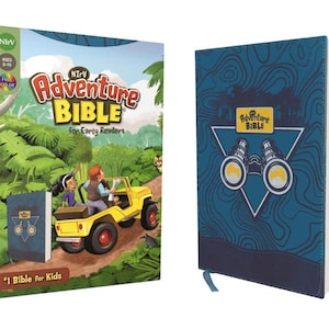 PERSONALIZED       NIrV Adventure Bibel für Leseanfänger - Weiche Lederoptik - Blau  