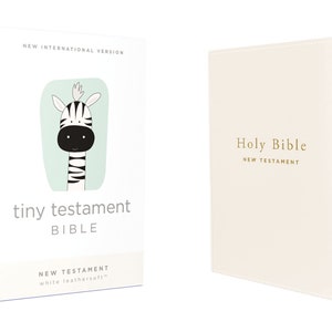 PERSONALIZED ***  NIV Baby&#39;s New Testament - Pink - White - Blue Imitation Leather *** Custom Name Imprint