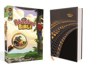 PERSONALIZED *** NKJV Adventure Bible - Leathersoft - Gray - Full Color *** Custom Name Imprint