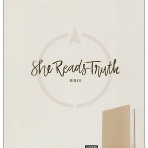 PERSONALIZADO *** Biblia CSB She Reads Truth LeatherTouch, champán INDEXADO *** Impresión de nombre personalizado