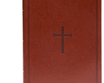 PERSONALIZED *** KJV Ultrathin  Reference Bible, Brown Leathertouch. *** Custom Name Imprint